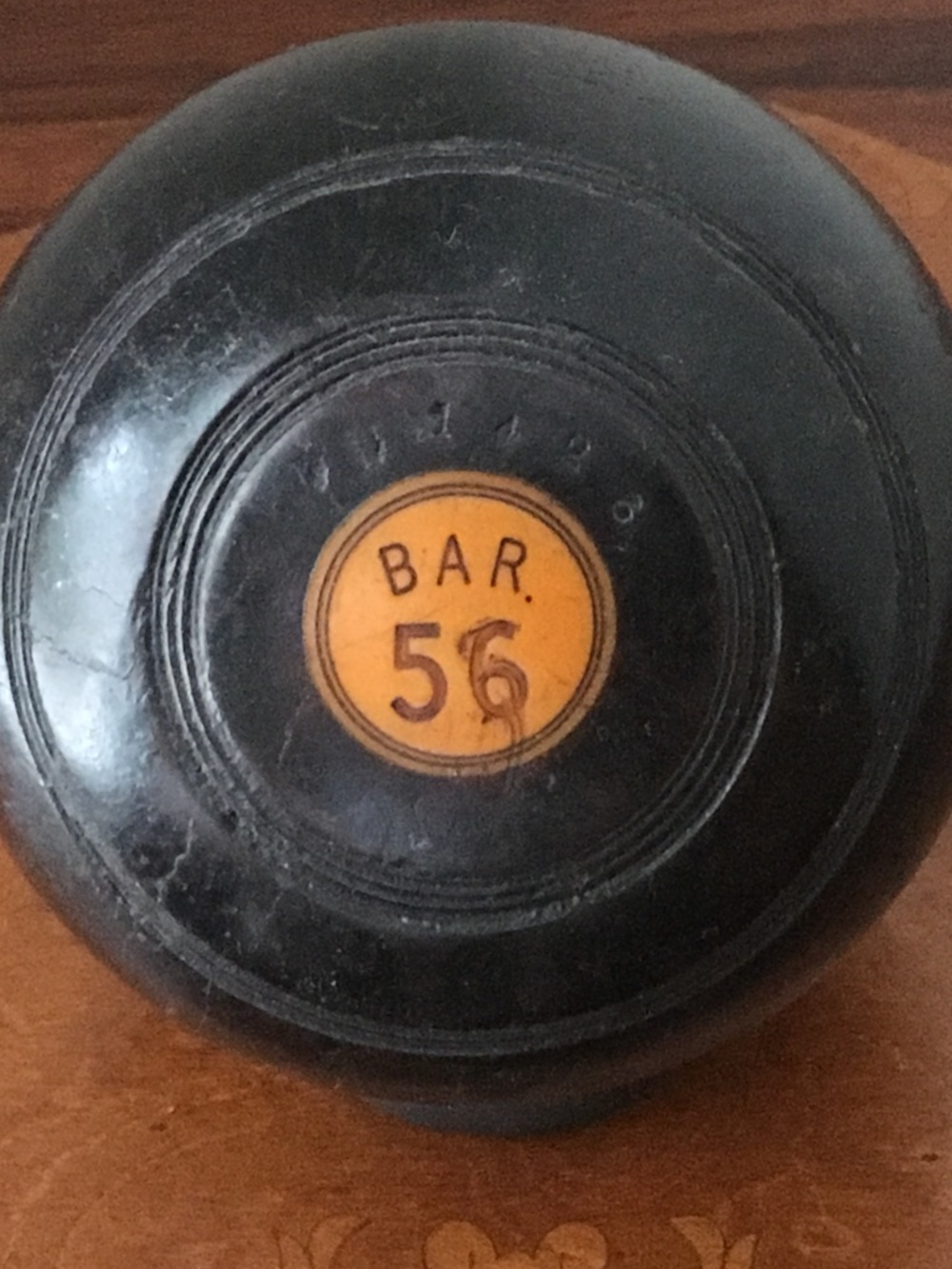 Antique Vintage Bocce ball B A R initials